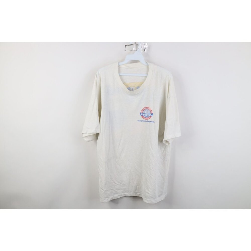 Vintage 90s Mens Xl All Over Print Ihra Championship Drag Racing T-Shirt Usa